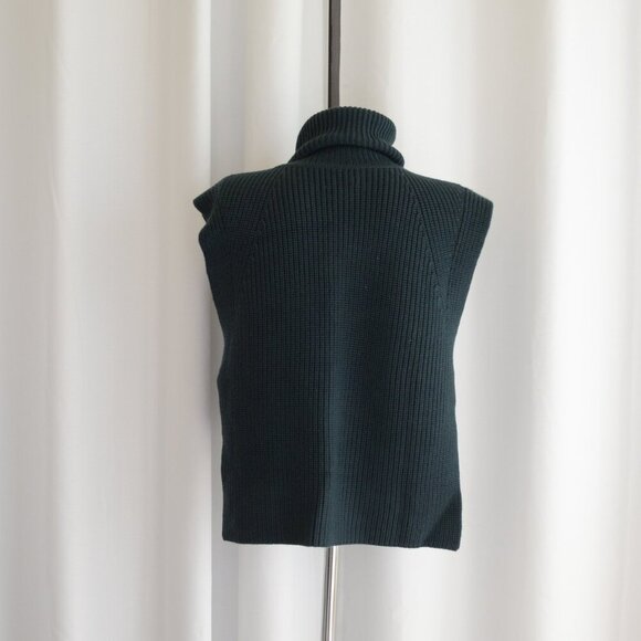 Isabel Marant 100% Merino Wool Megan Sleeveless Sweater Vest Teal Sz S/4 - Picture 4 of 8